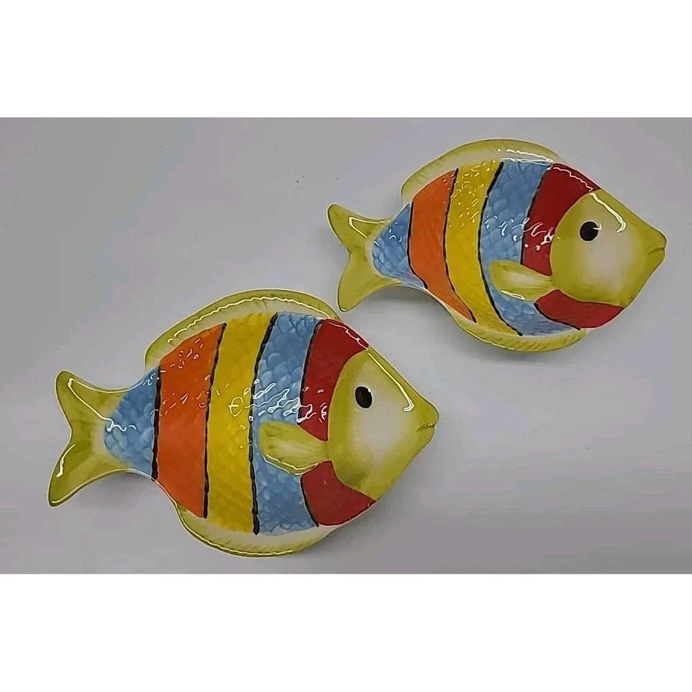 (2) Pier 1 Imports Fish Bowl Dish 7